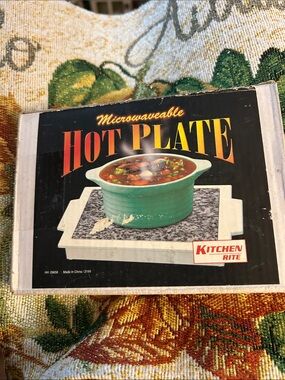 Small. 6 x 4.5 Microwavable Hot Stone Plate